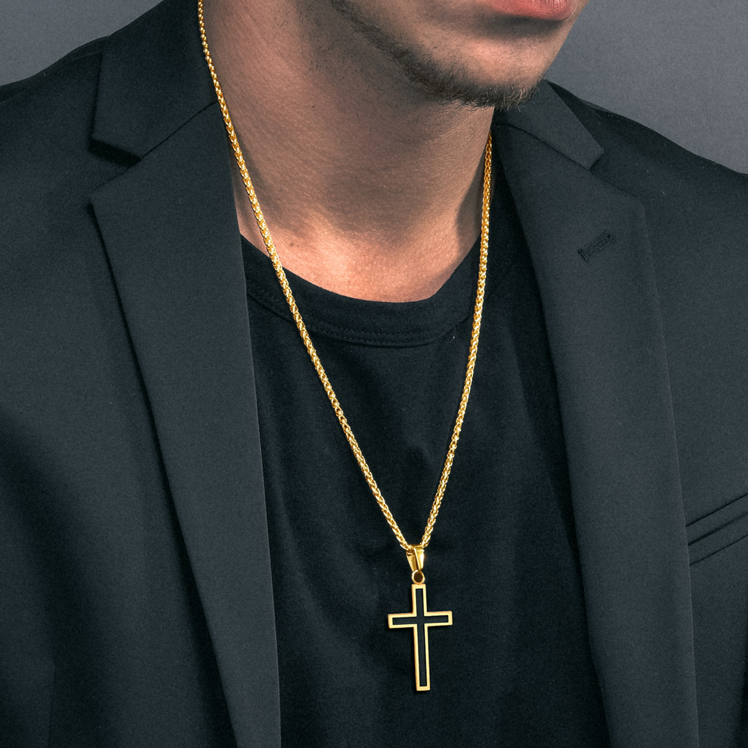 Cross Pendant Necklace for Men-01