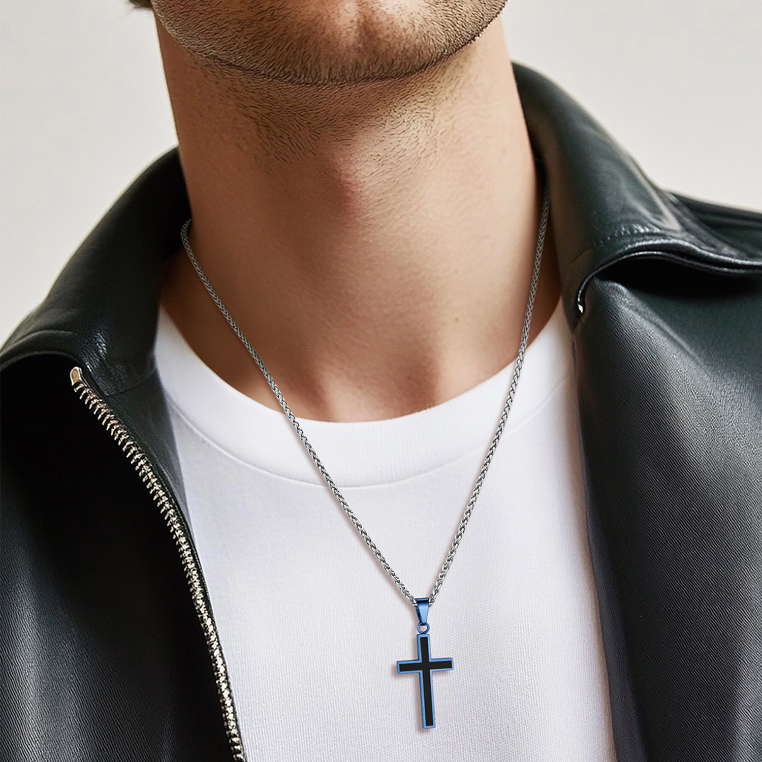 Cross Pendant Necklace for Men-01