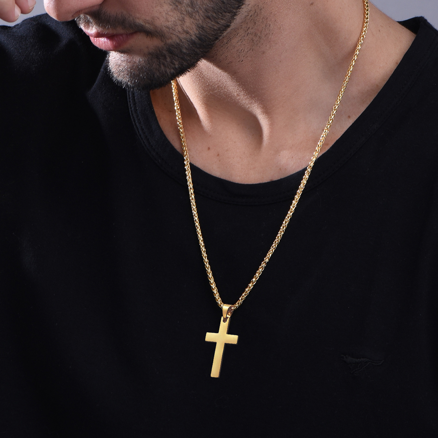 Cross Pendant Necklace for Men-01