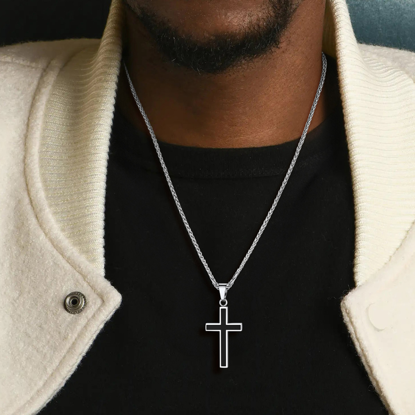 Cross Pendant Necklace for Men-01