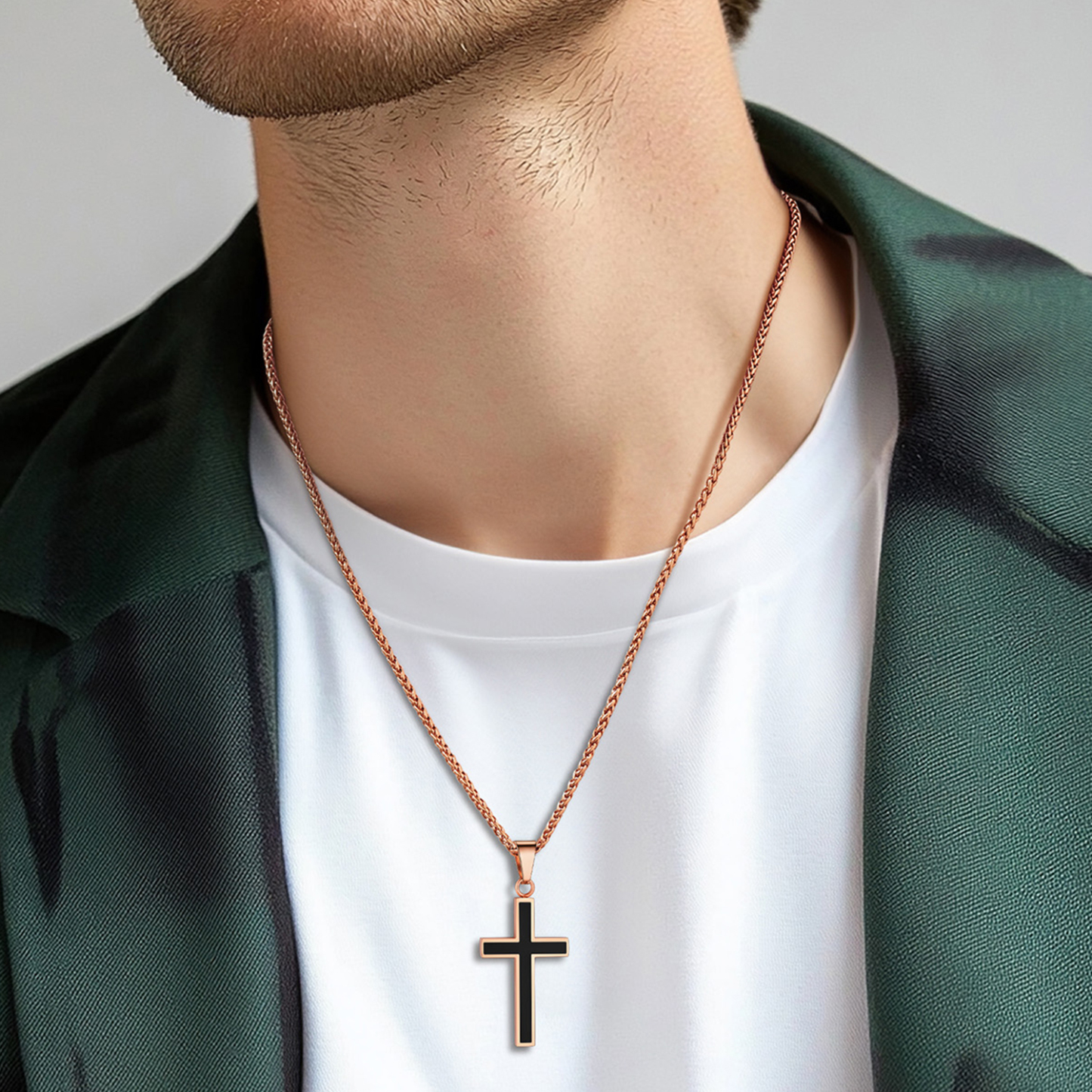 Cross Pendant Necklace for Men-02