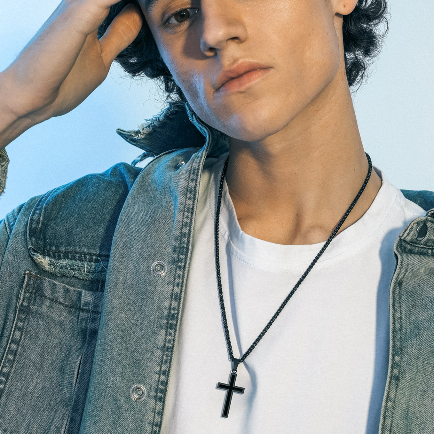 Cross Pendant Necklace for Men-02