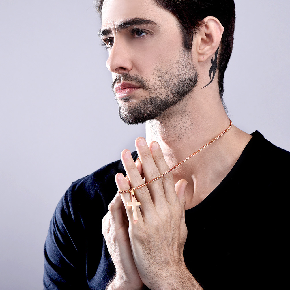 Cross Pendant Necklace for Men-02