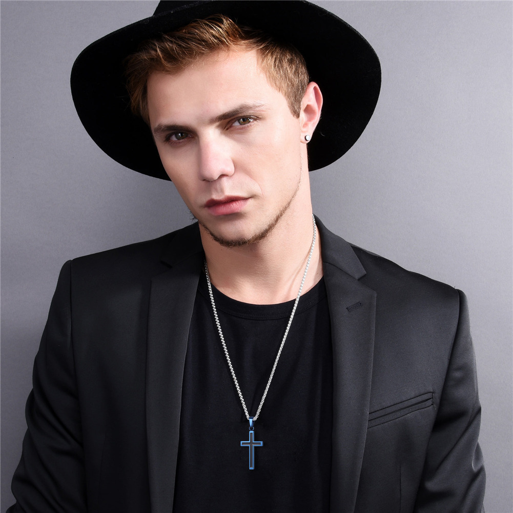 Cross Pendant Necklace for Men-03