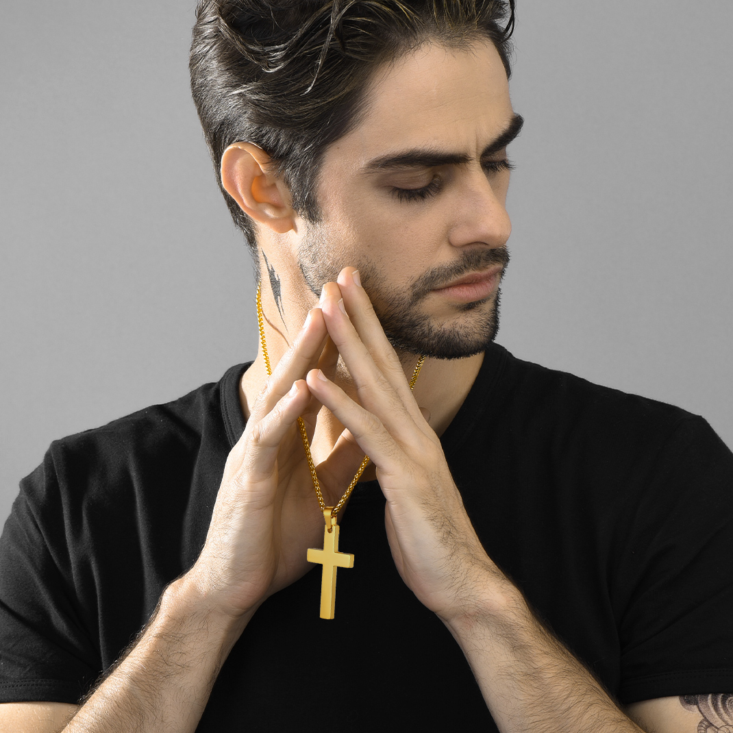 Cross Pendant Necklace for Men-03