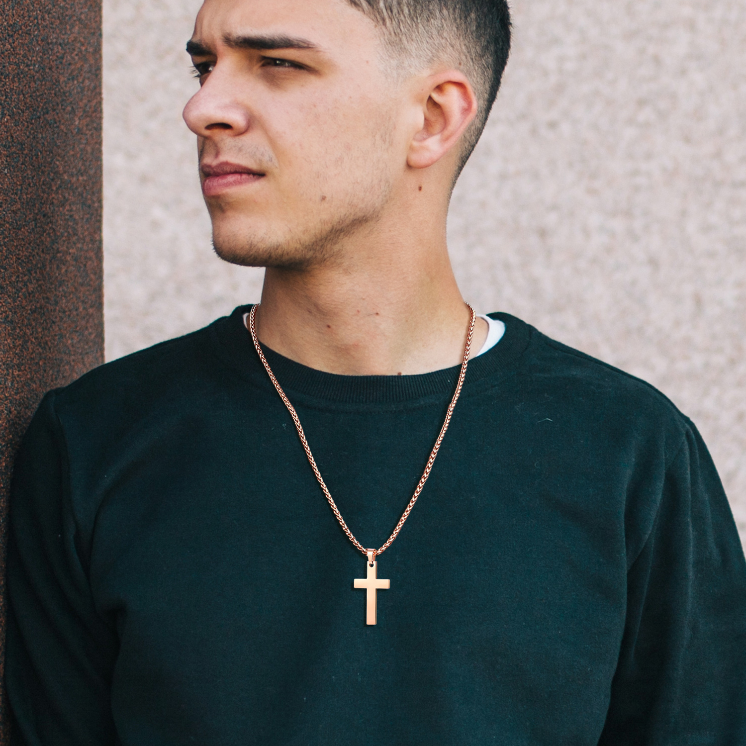 Cross Pendant Necklace for Men-03