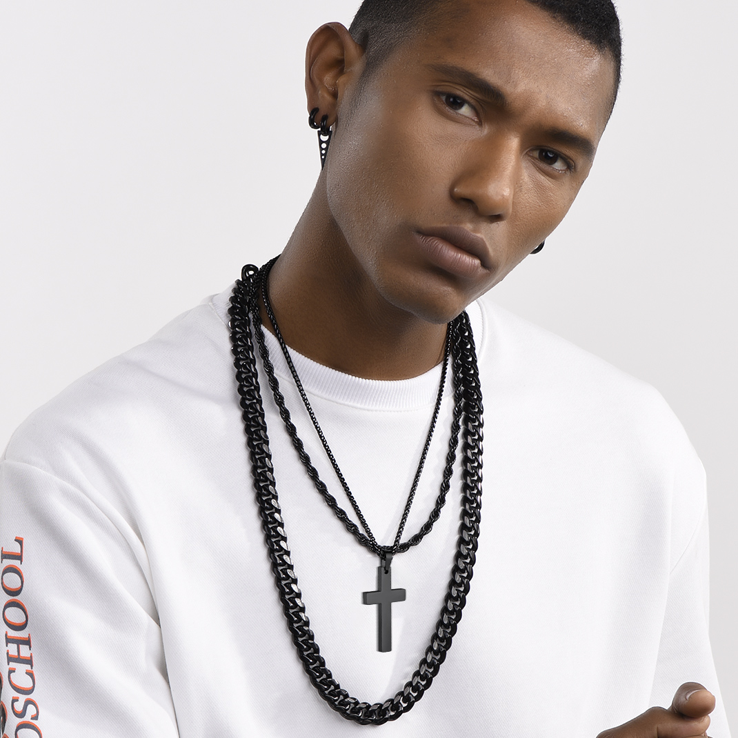 Cross Pendant Necklace for Men
