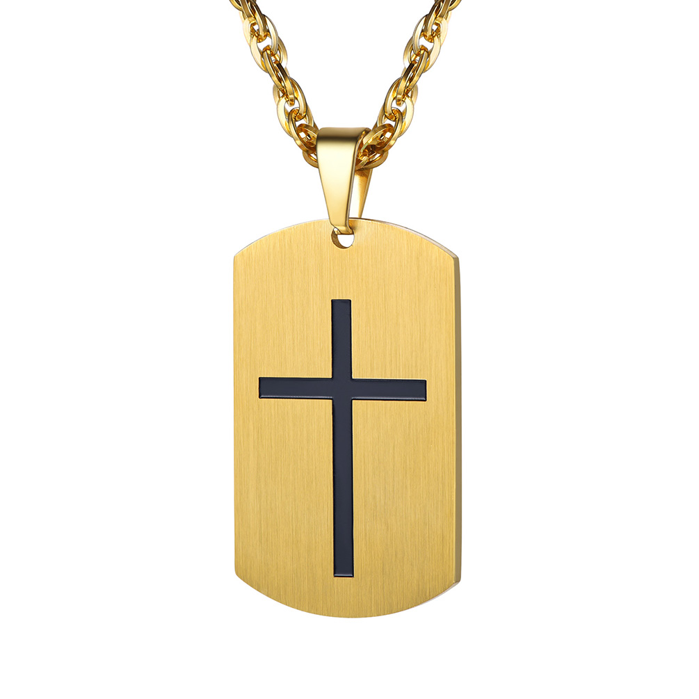 Cross Pendant Necklace in 18K Gold Plated