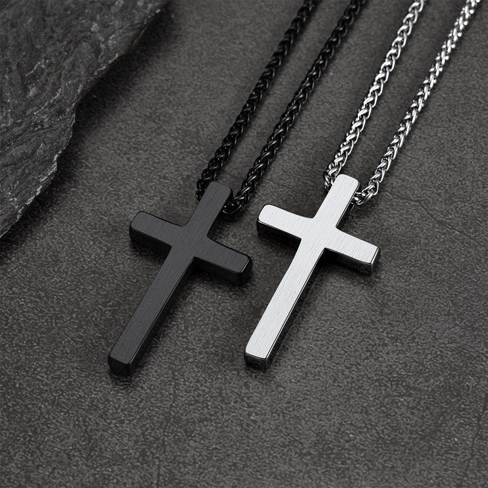Cross Pendant Necklace in Different Colors-Backside