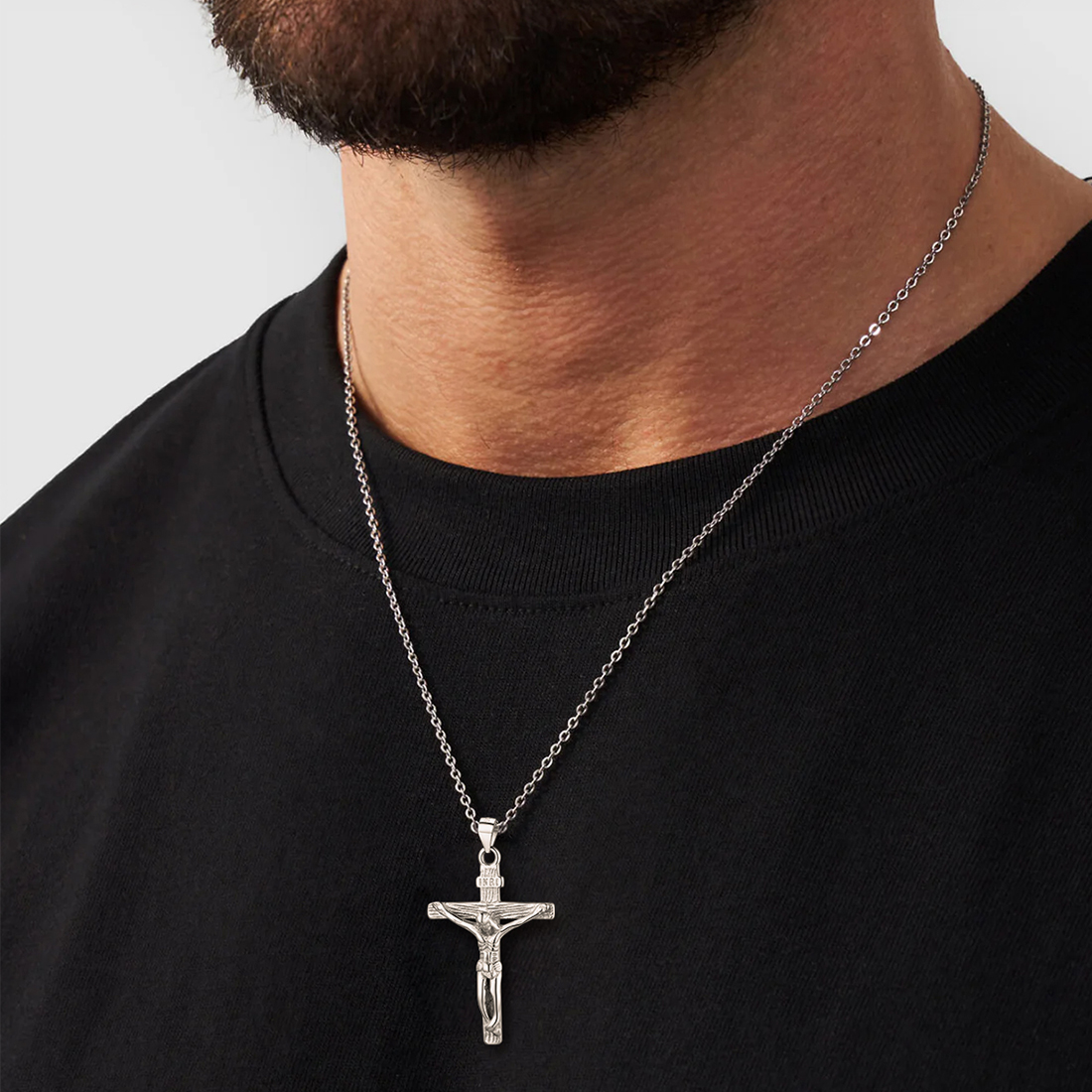 Crucifix Cross Pendant Jesus Christ Necklace for Men-02
