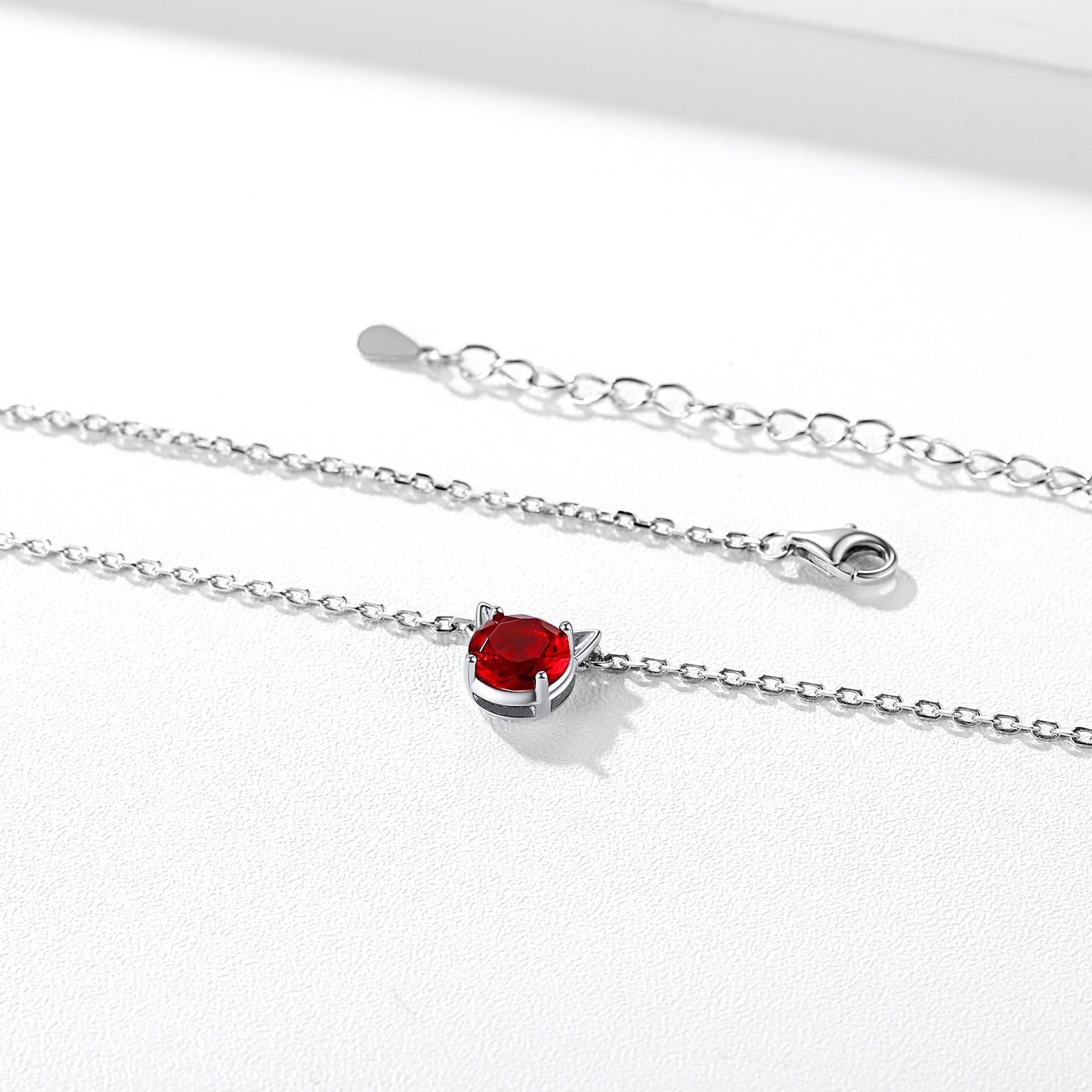 Cute Cat Pendant, Birthstone-03