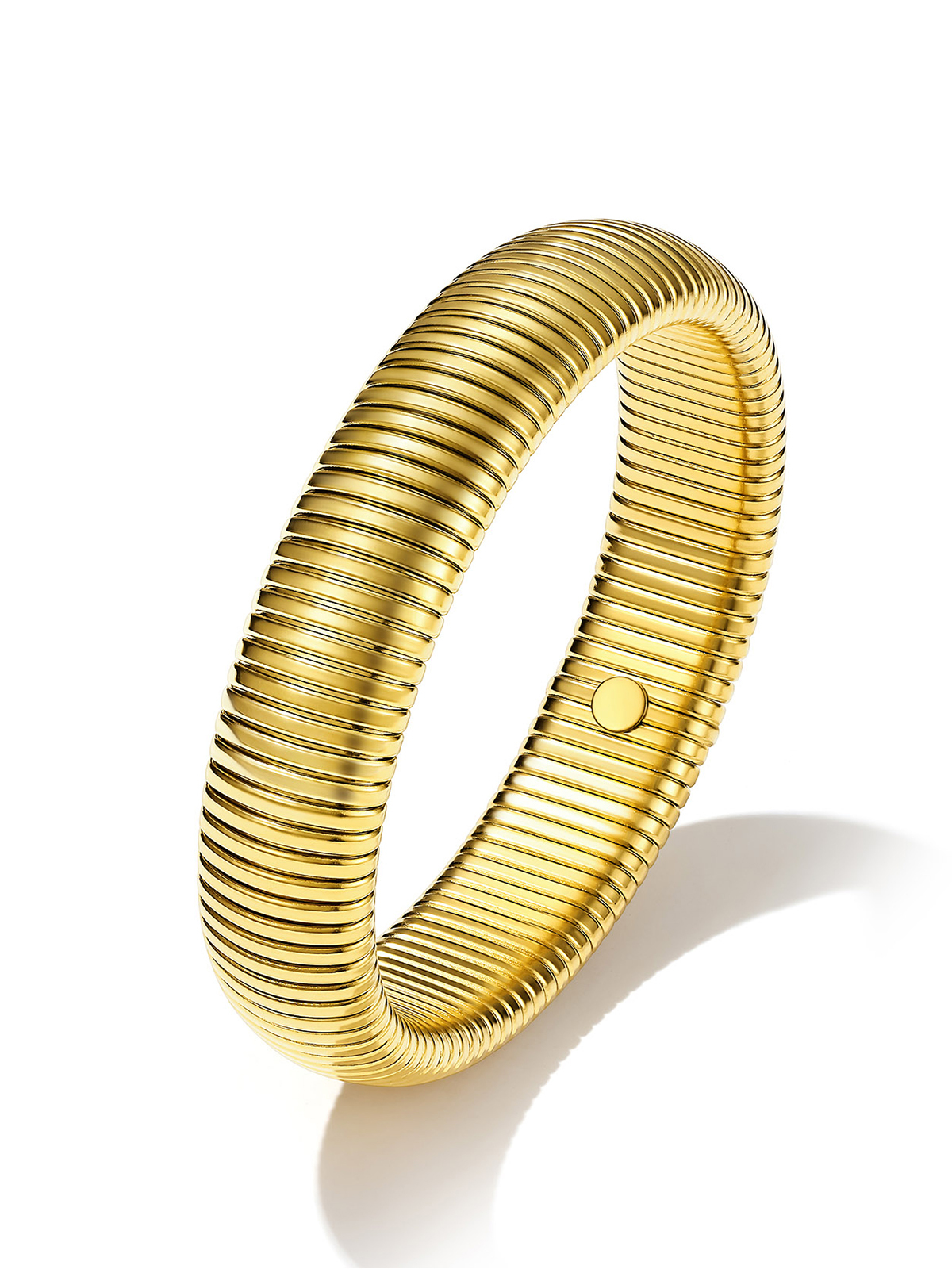 Chunky Stretch Bangle Bracelet in 18K Gold Plated