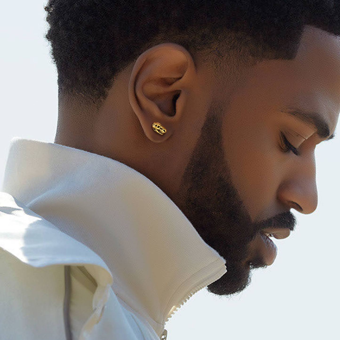 Dinosaur Head Skull Stud Earrings for Men