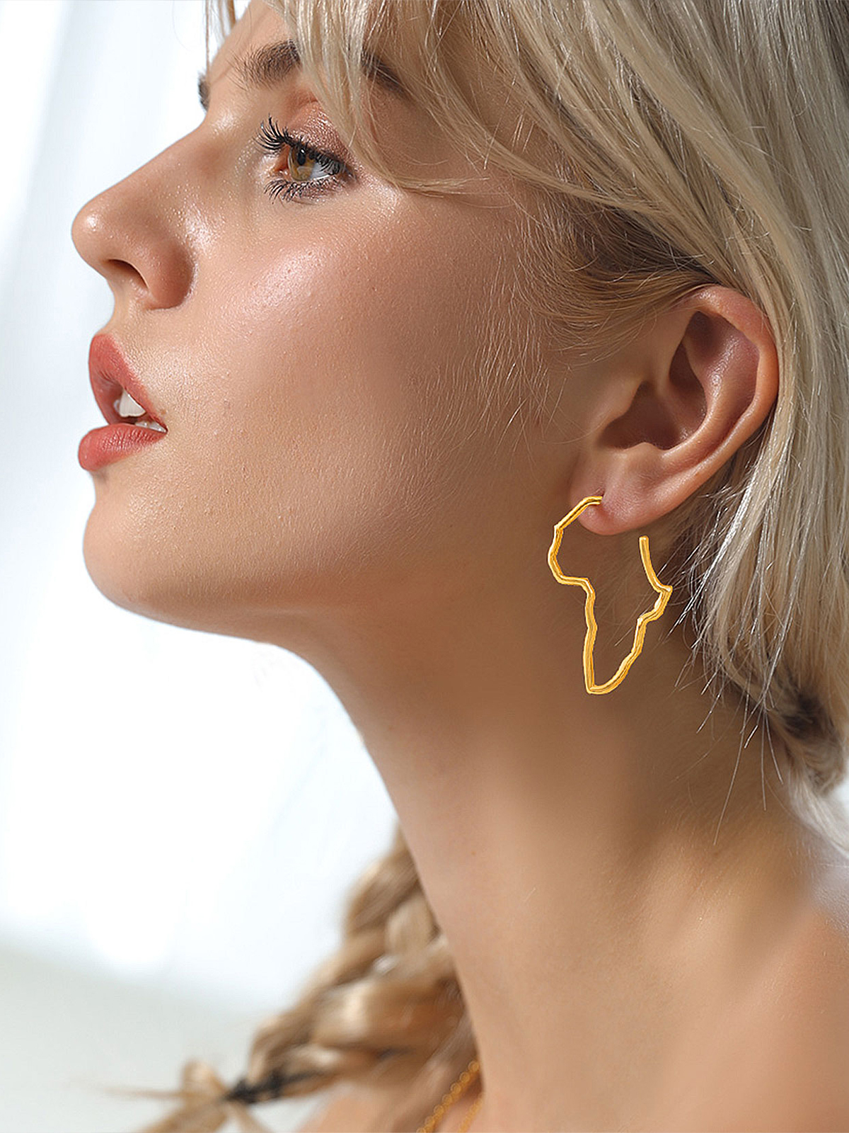 45mm African Outline Earrings Dangle Earrings