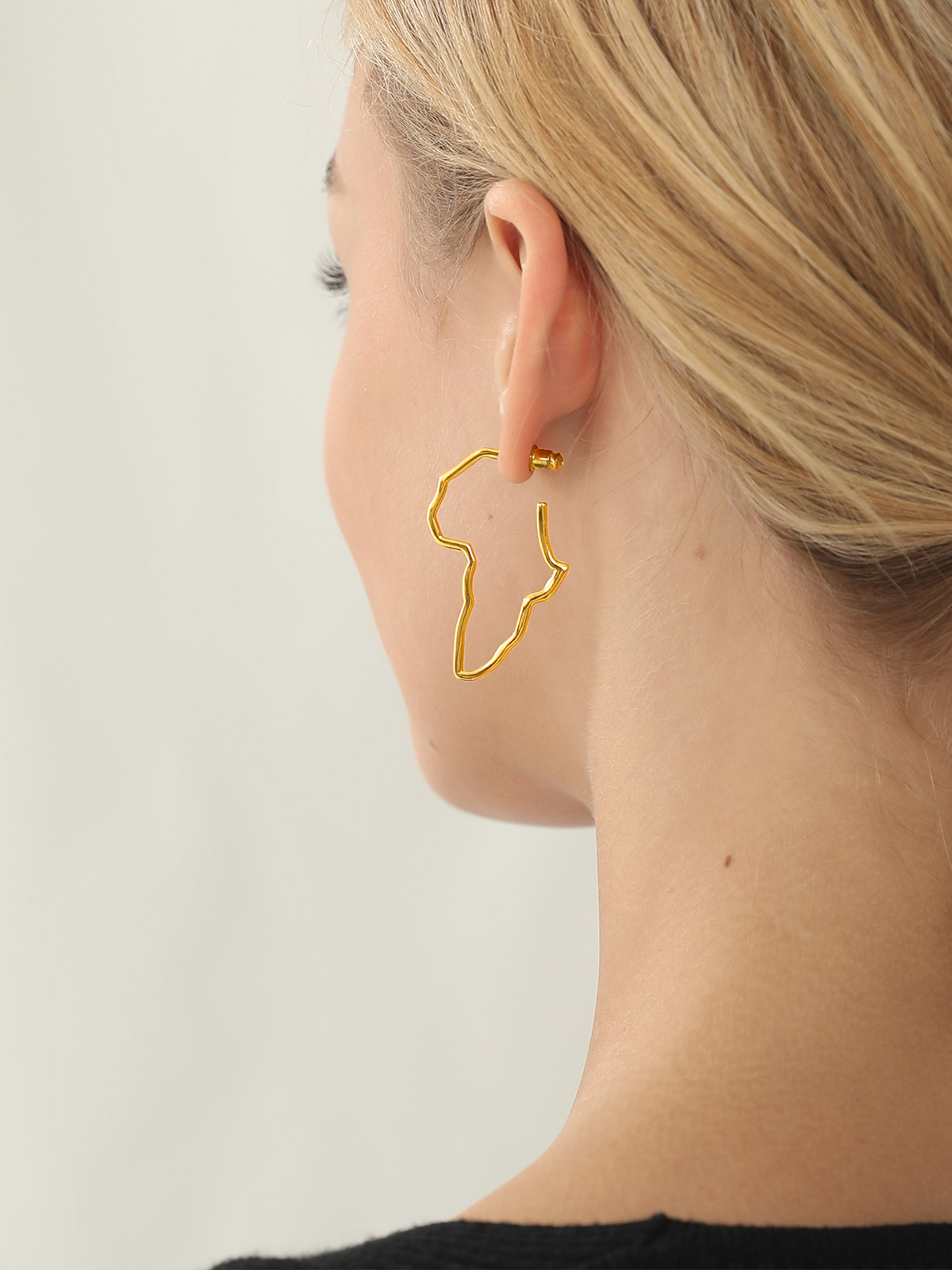 45mm African Outline Earrings Dangle Earrings