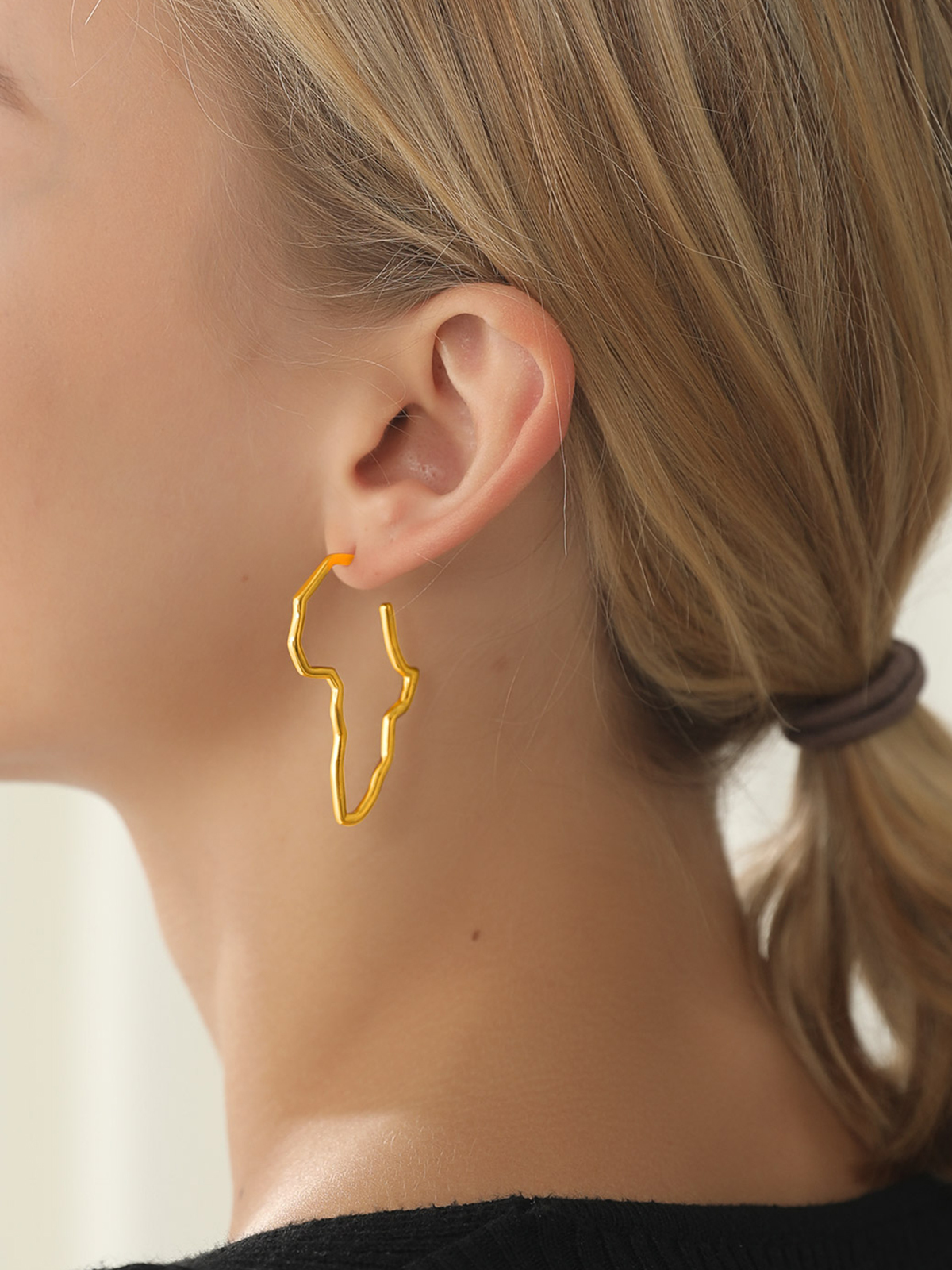 45mm African Outline Earrings Dangle Earrings