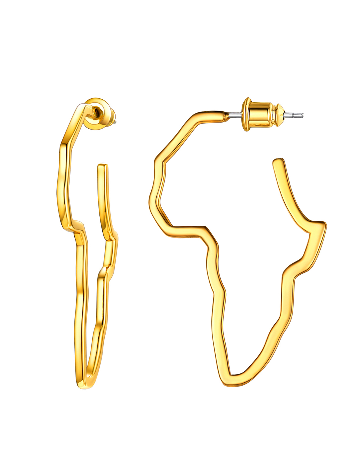45mm African Outline Earrings Dangle Earrings