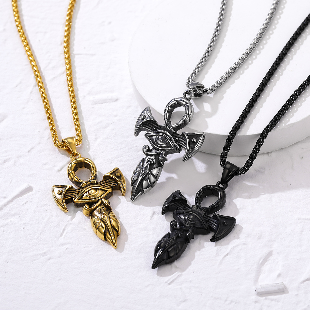 Egyptian Ankh Cross Pendant Necklace in Different Colors
