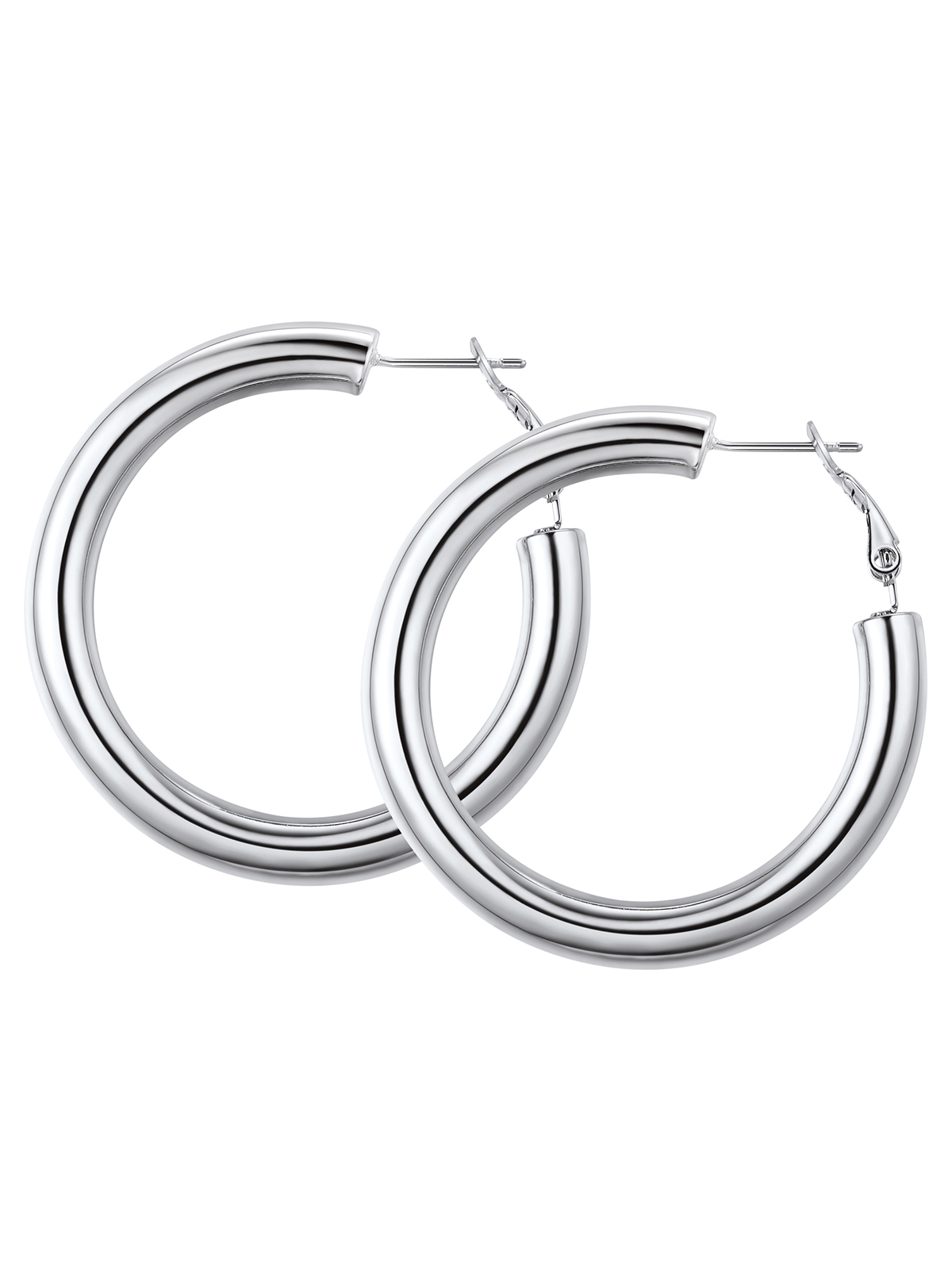 Chunky Hoop Earrings in Stainless