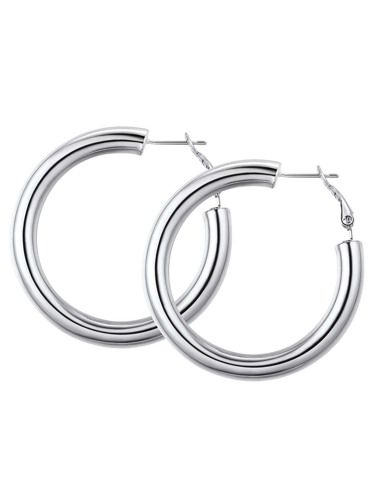 Chunky Hoop Earrings in Stainless