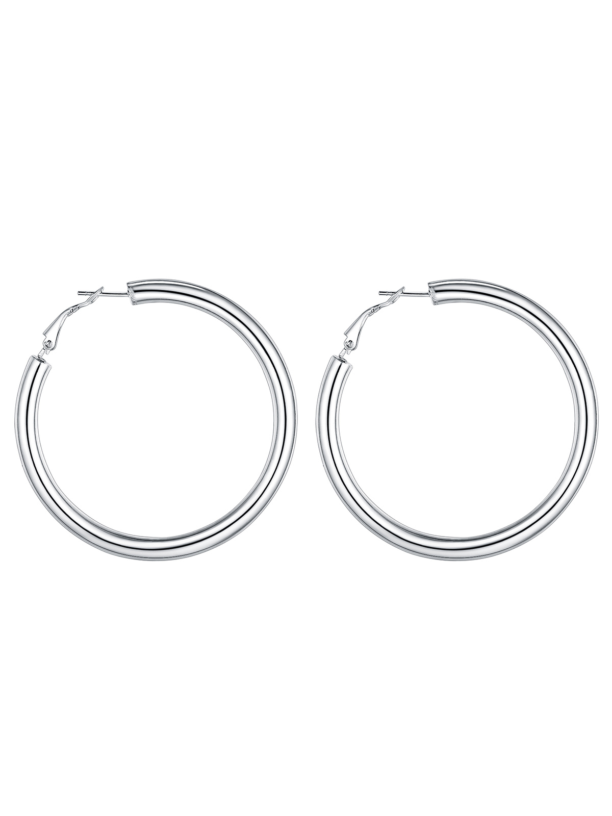 Chunky Hoop Earrings in Stainless