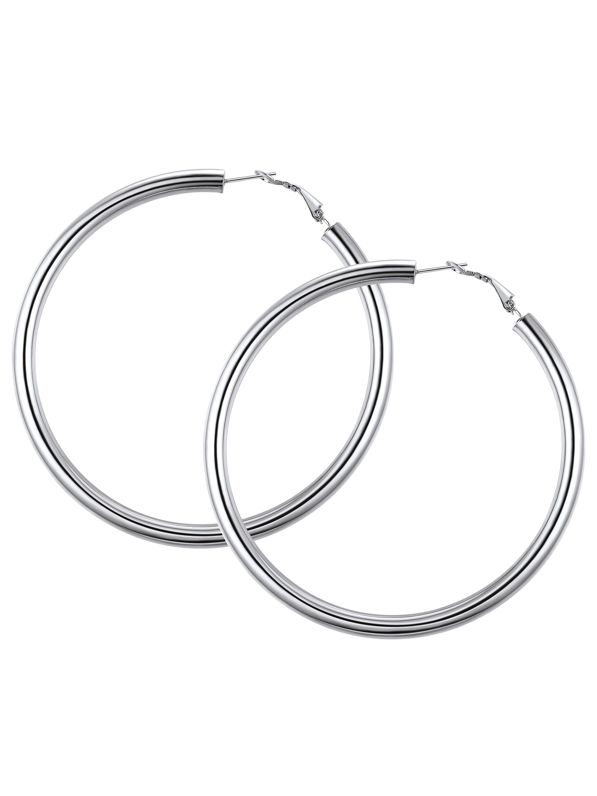 Chunky Hoop Earrings in Stainless
