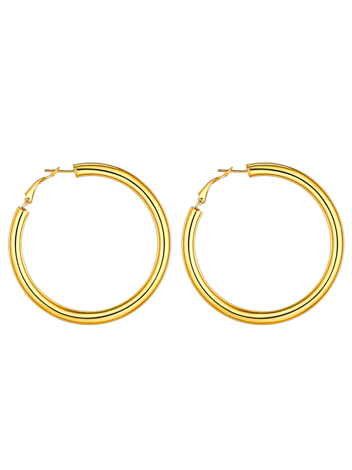 Chunky Hoop Earrings in 18K Gold Plated