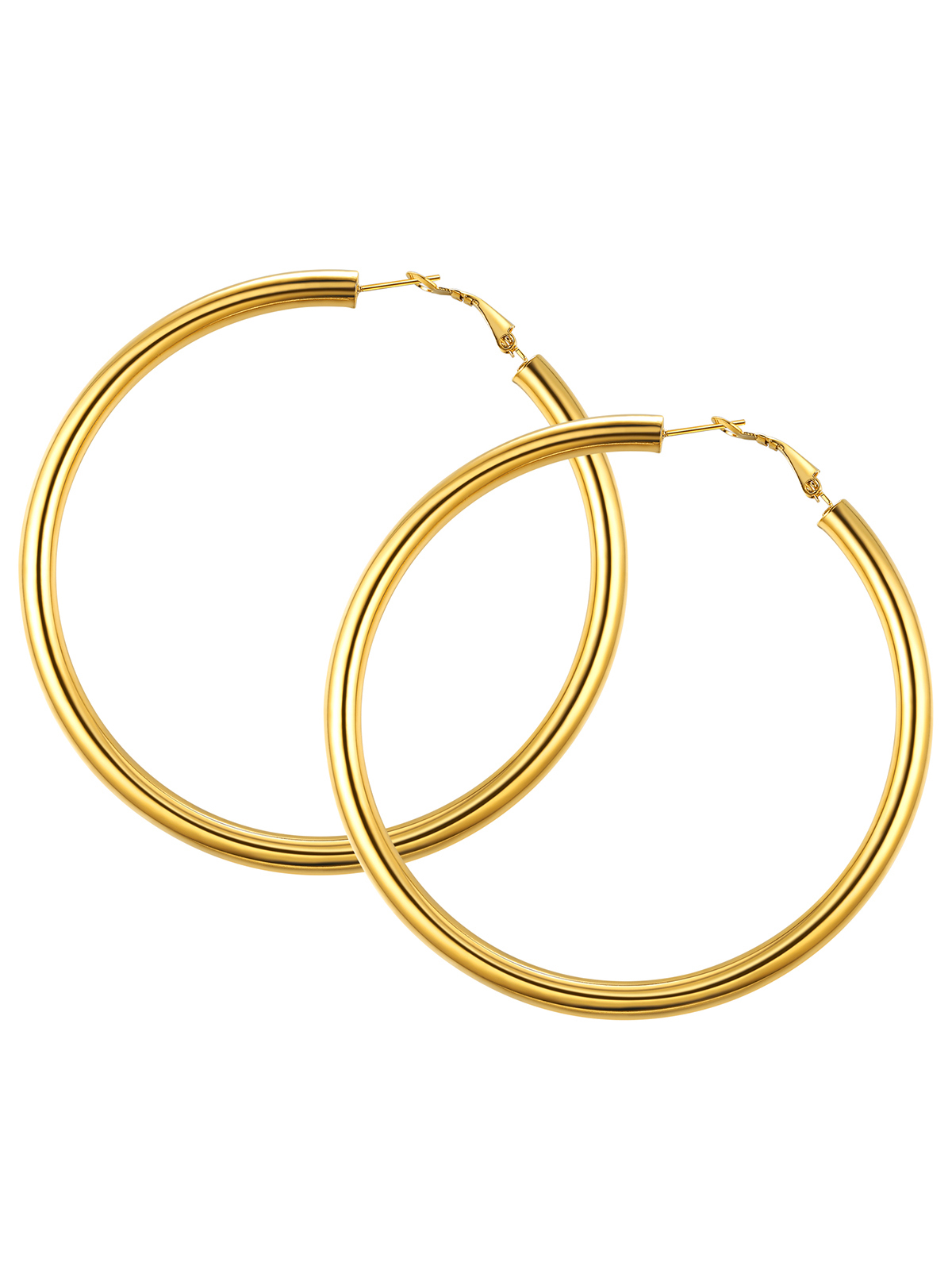 Chunky Hoop Earrings in 18K Gold Plated