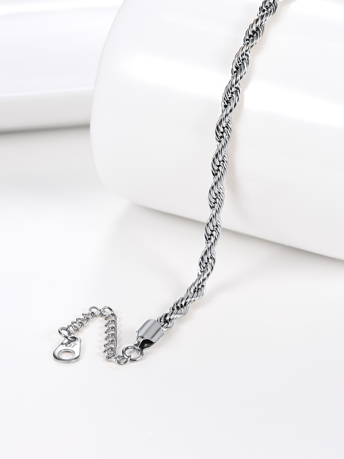 3mm Thick Rope Chain Anklet in Stainless