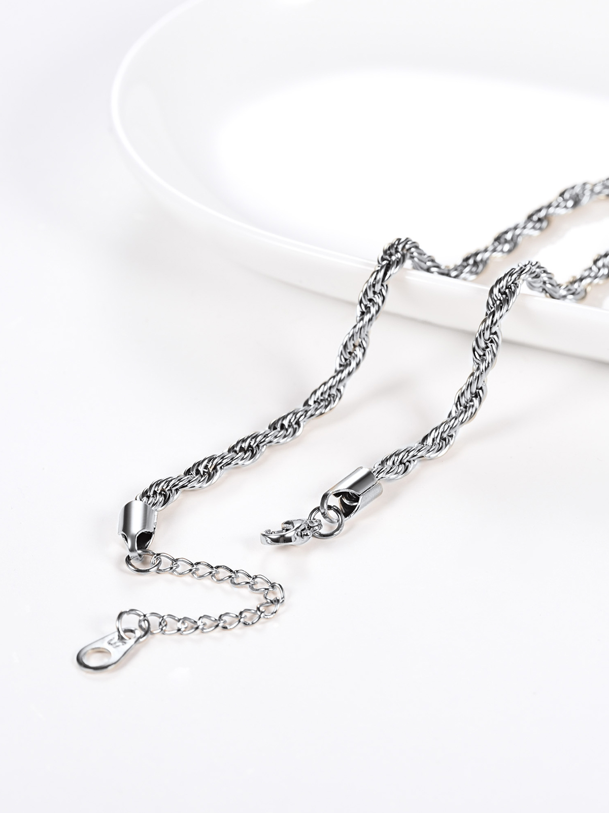 3mm Thick Rope Chain Anklet in Stainless