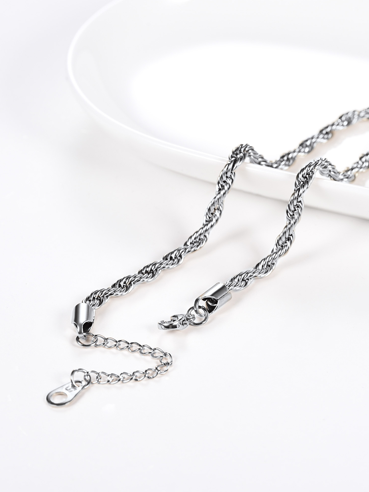 3mm Thick Rope Chain Anklet in Stainless