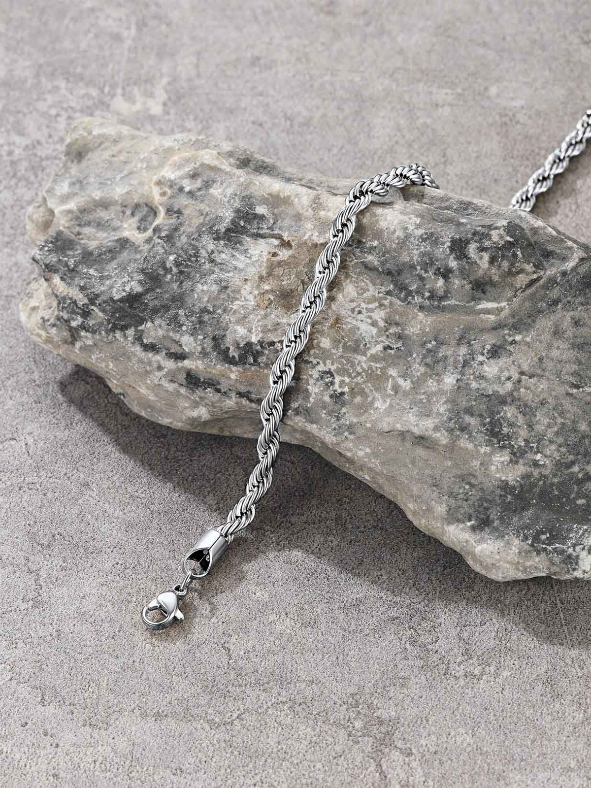 3mm Rope Chain Bracelet in Stainless