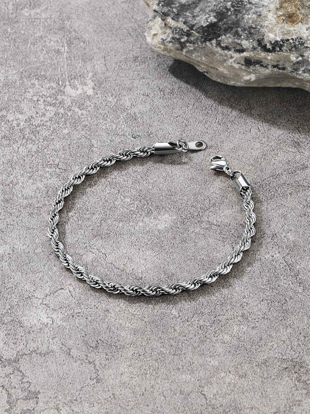 3mm Rope Chain Bracelet in Stainless