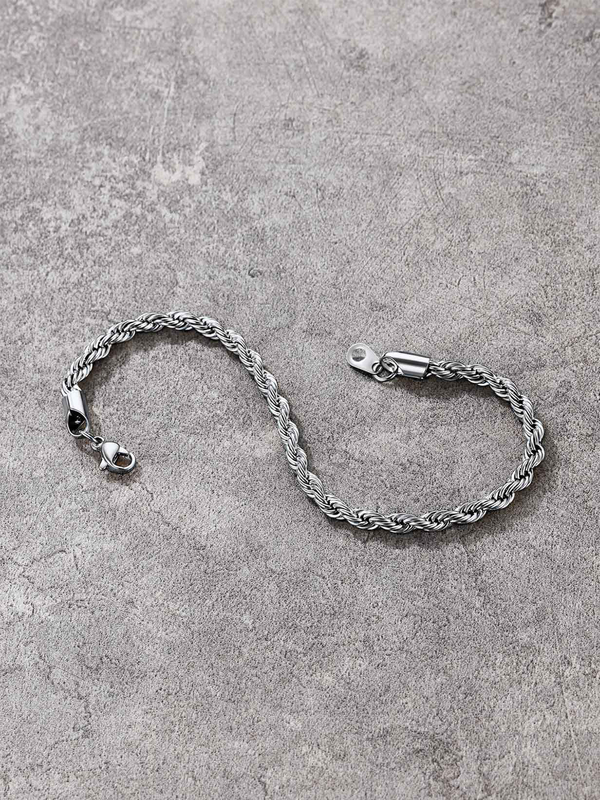 3mm Rope Chain Bracelet in Stainless