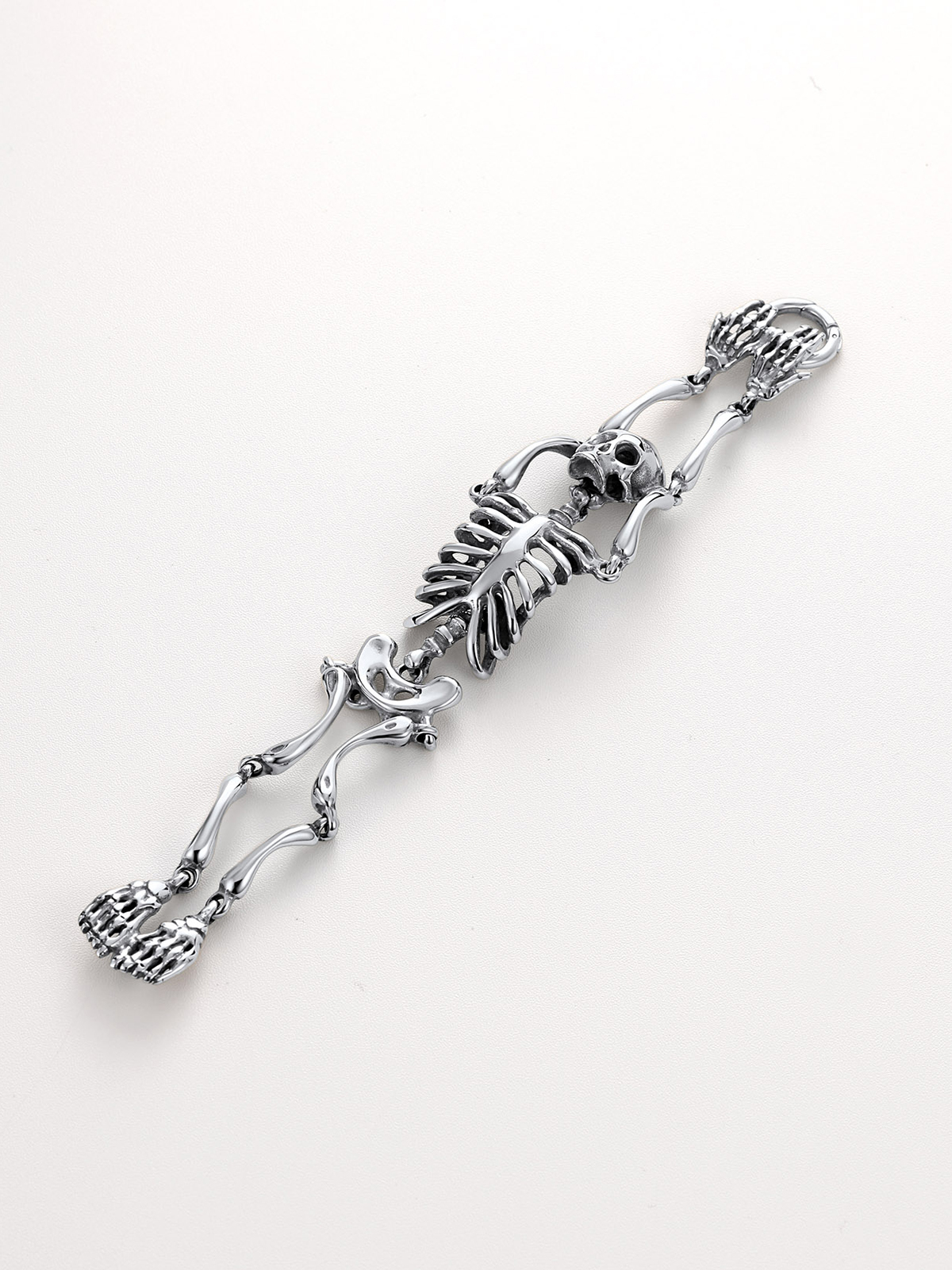 35mm Chunky Gothic Skull Bracelet in Stainless