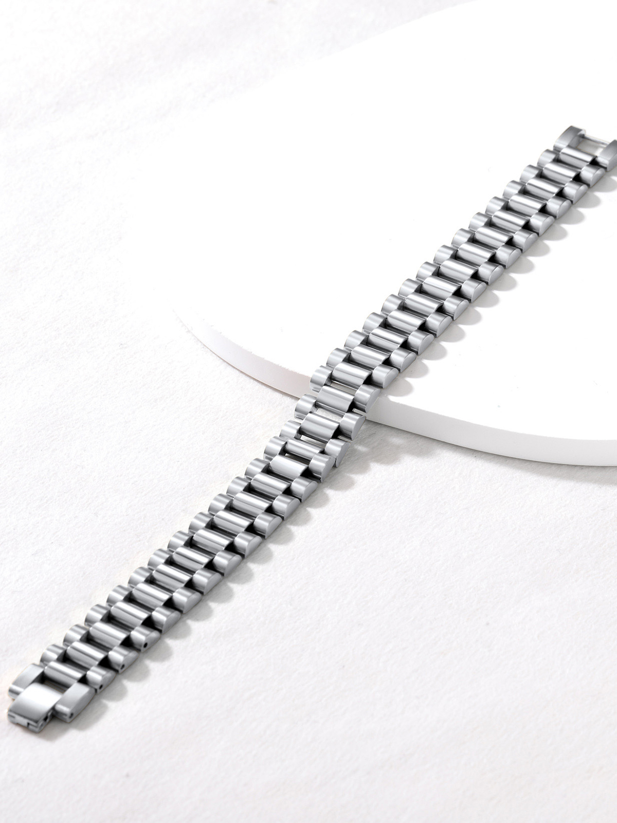 15mm Chunky Watchband Link Chain Bracelet in Stainless