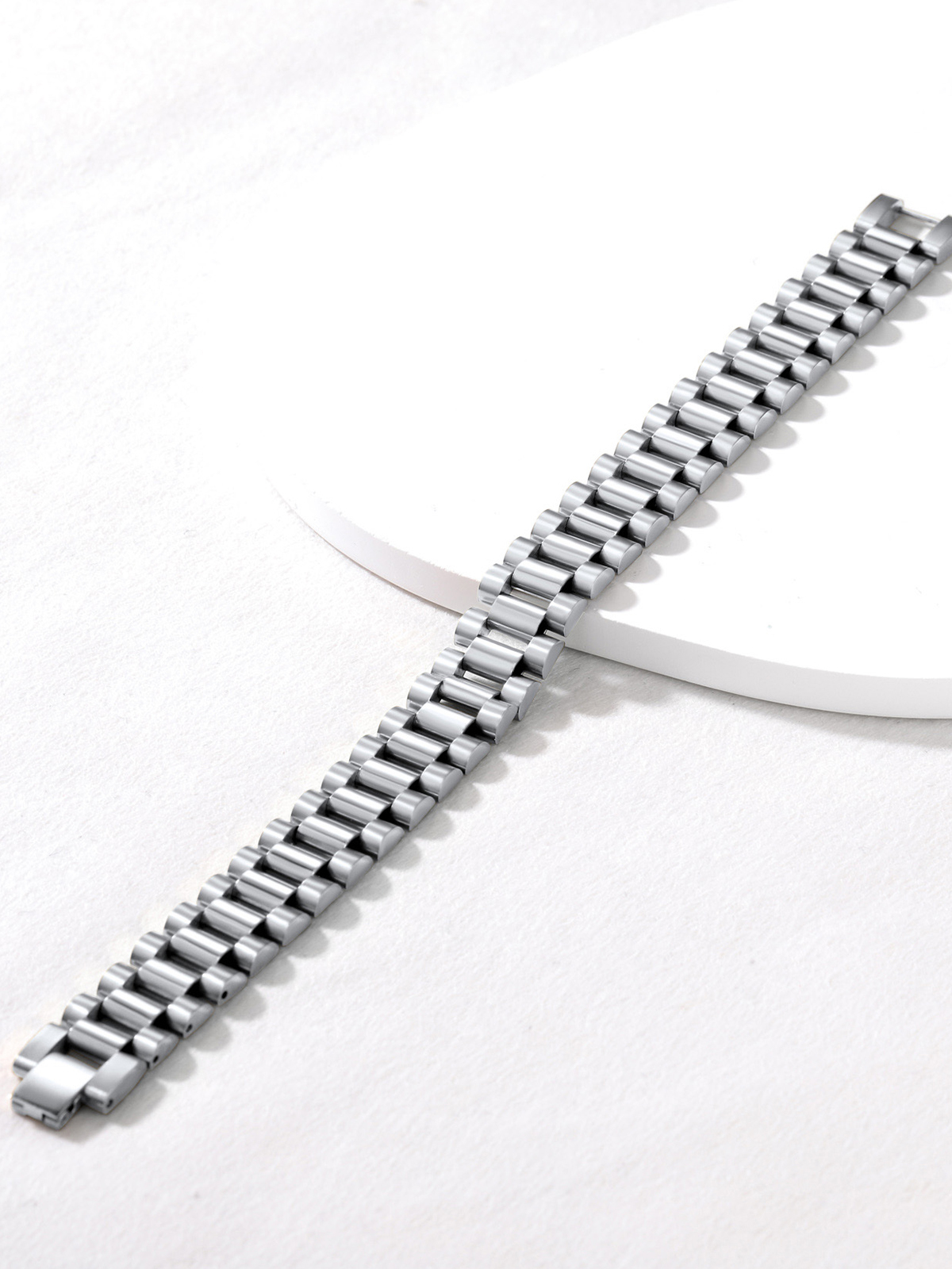 15mm Chunky Watchband Link Chain Bracelet in Stainless