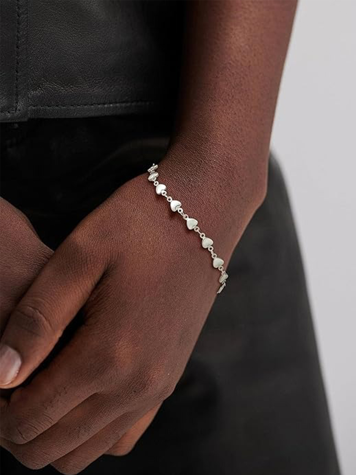 Heart Chain Bracelet in Stainless