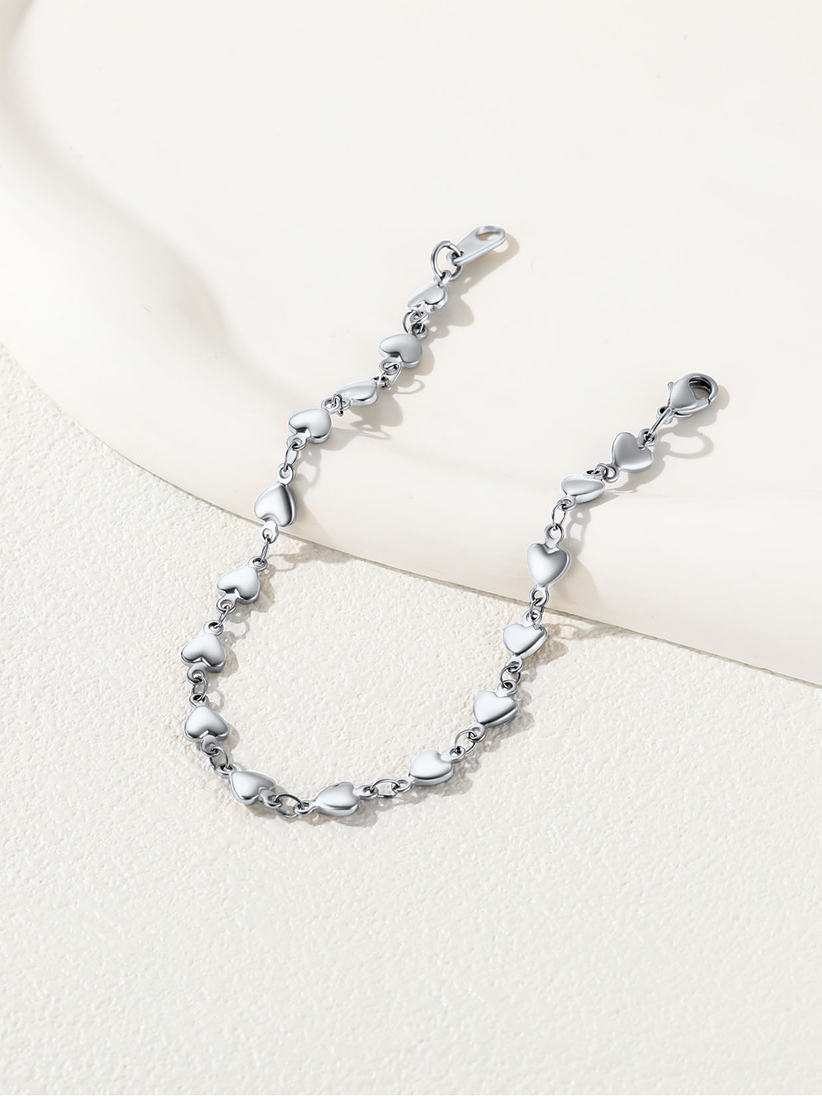 Heart Chain Bracelet in Stainless