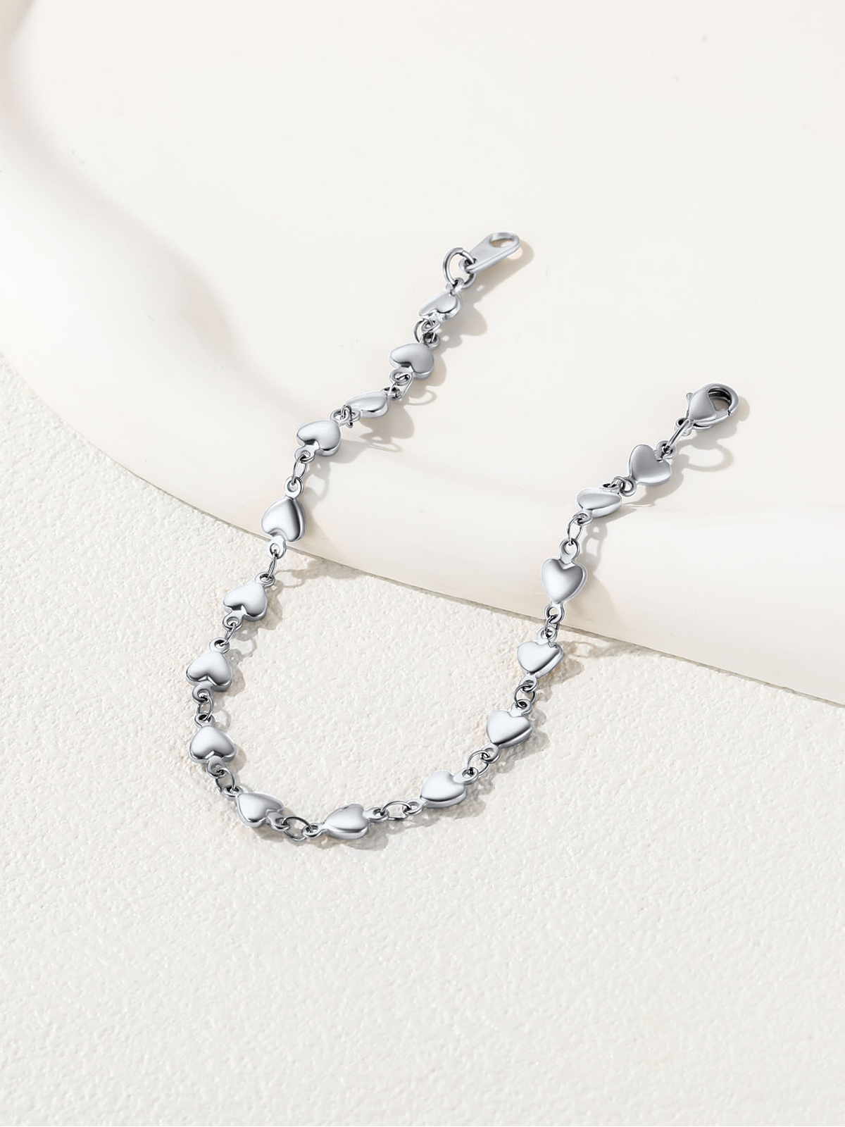 Heart Chain Bracelet in Stainless