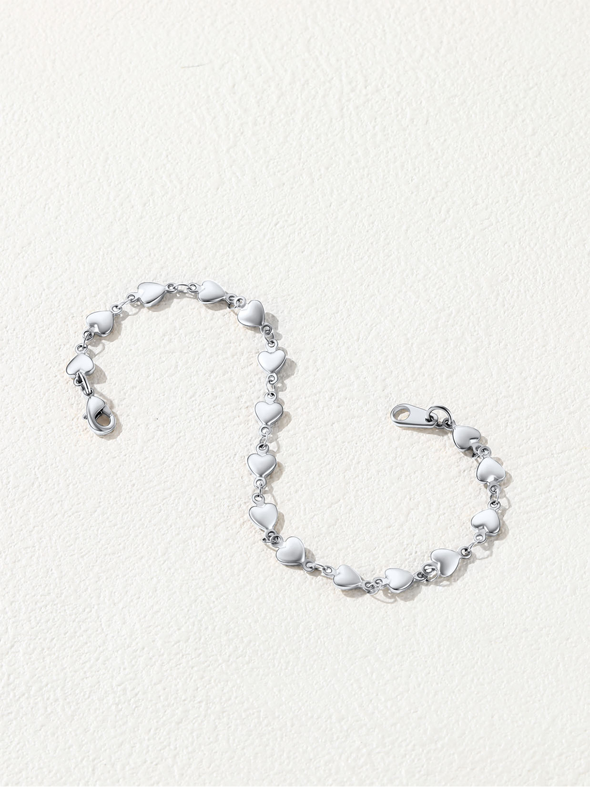 Heart Chain Bracelet in Stainless