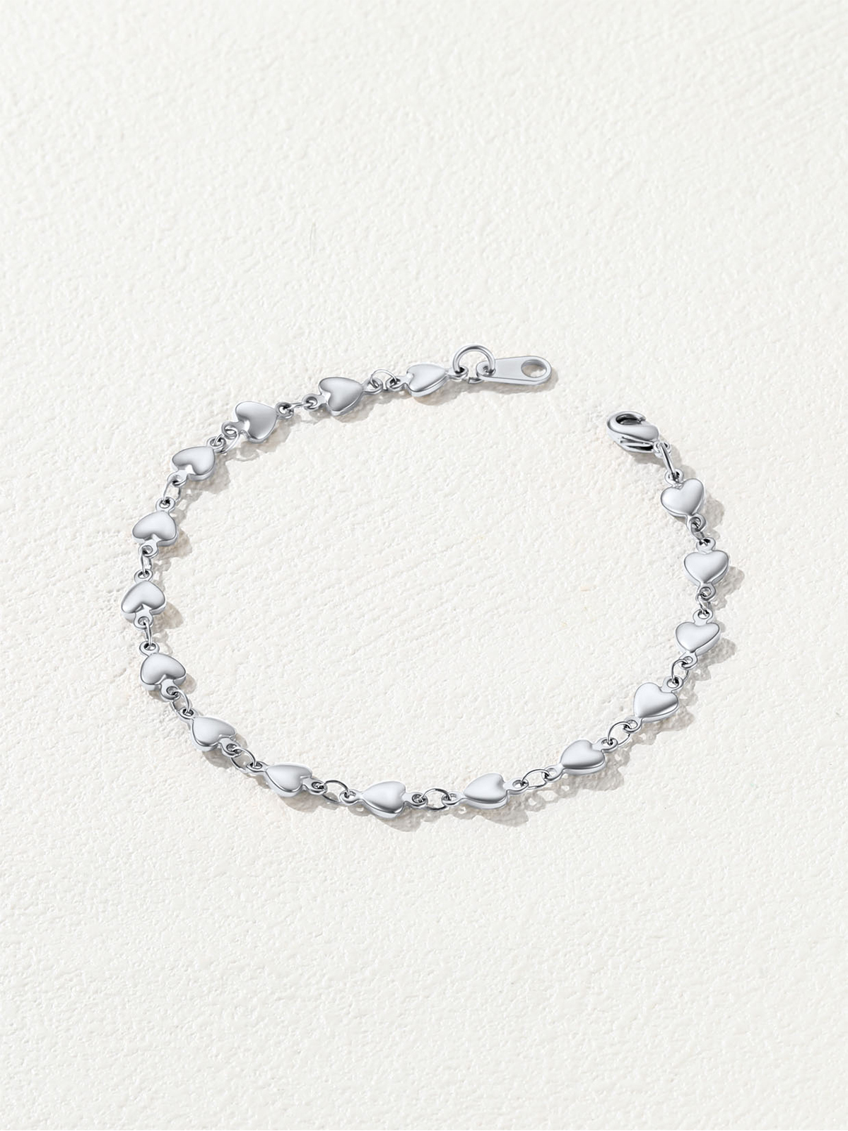 Heart Chain Bracelet in Stainless