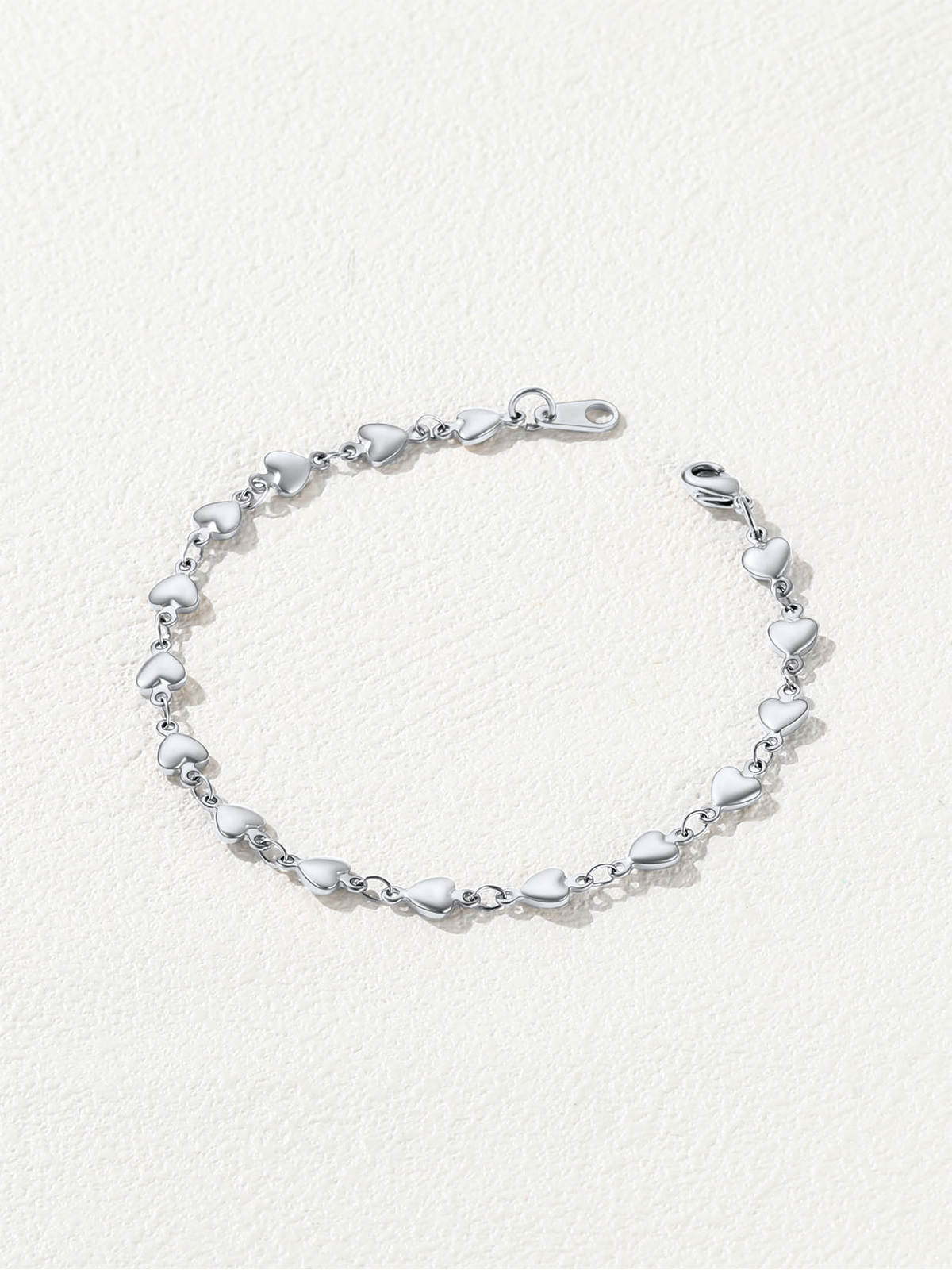 Heart Chain Bracelet in Stainless