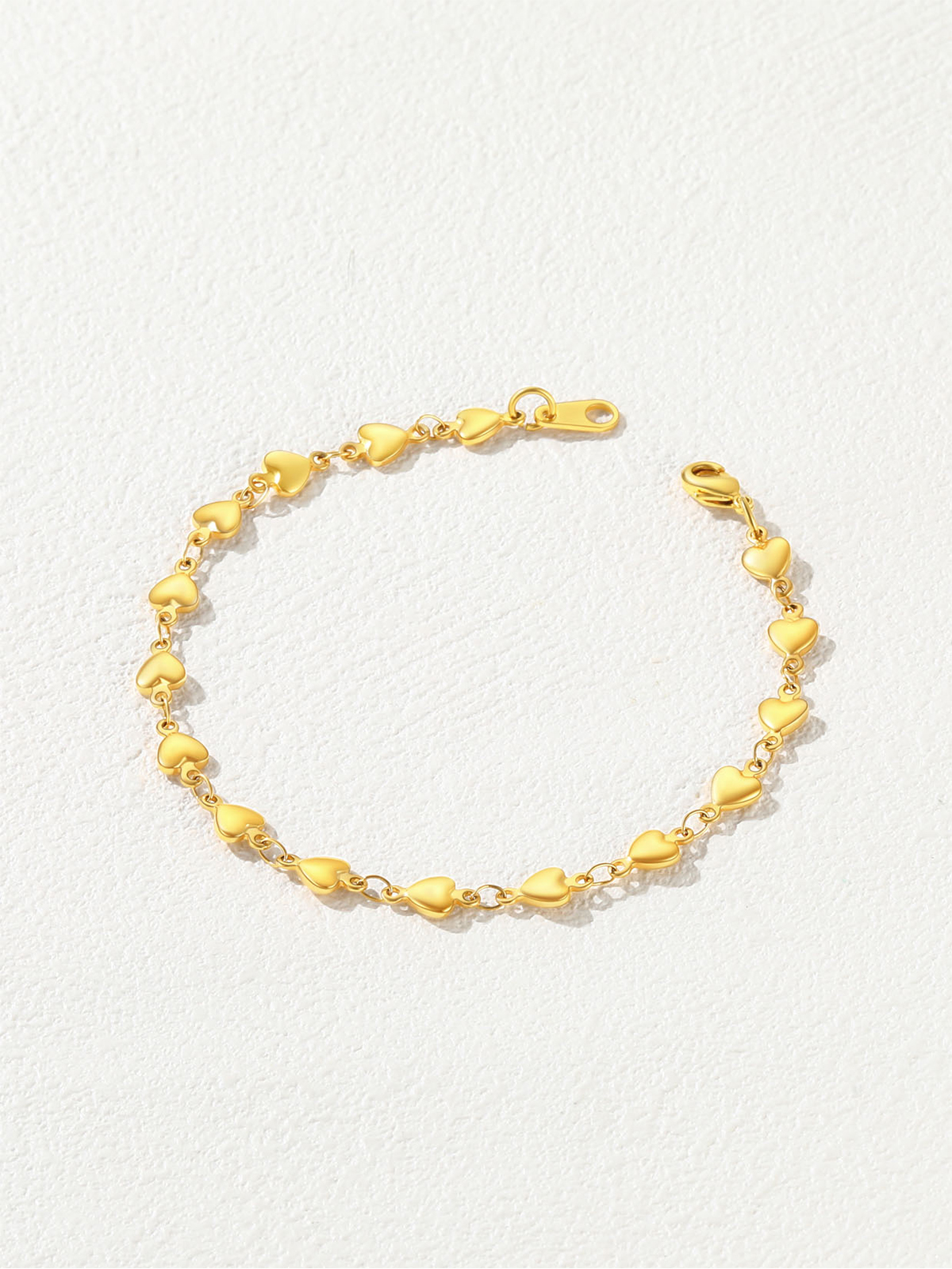 Heart Chain Bracelet in 18K Gold Plated
