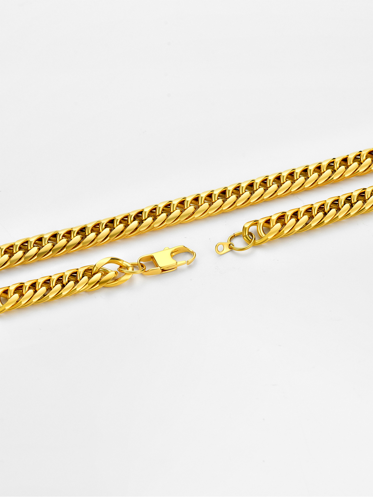 12mm Thick Chunky Franco Curb Link Chain Necklace in 18K Gold Plated