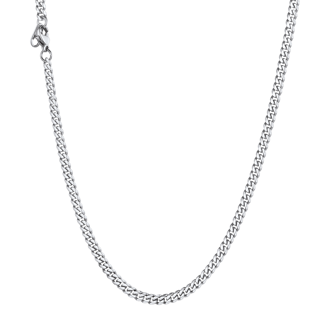 3mm Cuban Chain Necklace in Stainless Steel