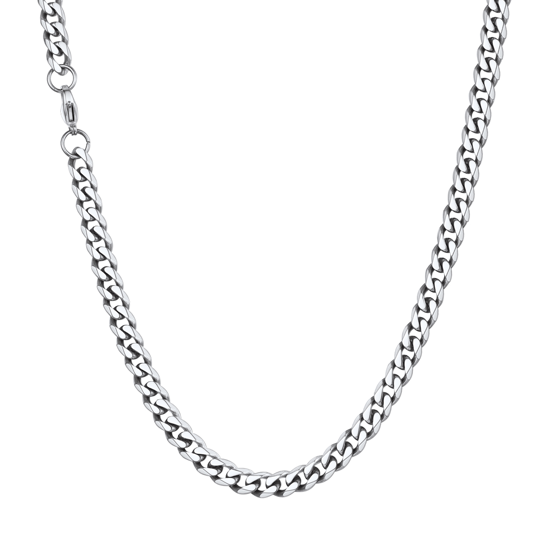 6mm Thick Cuban Chain Necklace in Stainless