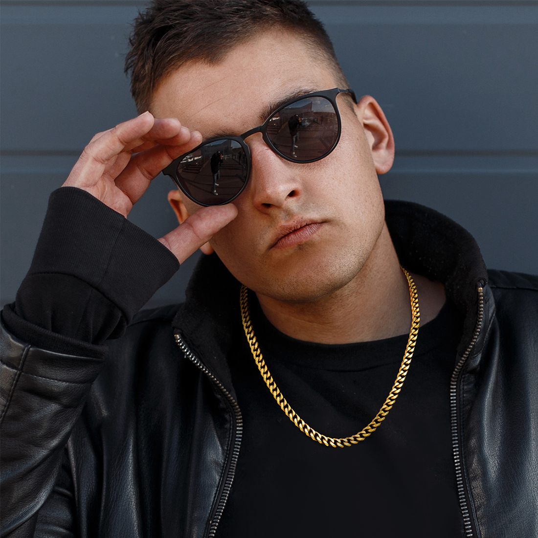 9mm Thick Cuban Chain Necklace in 18K Gold Plated