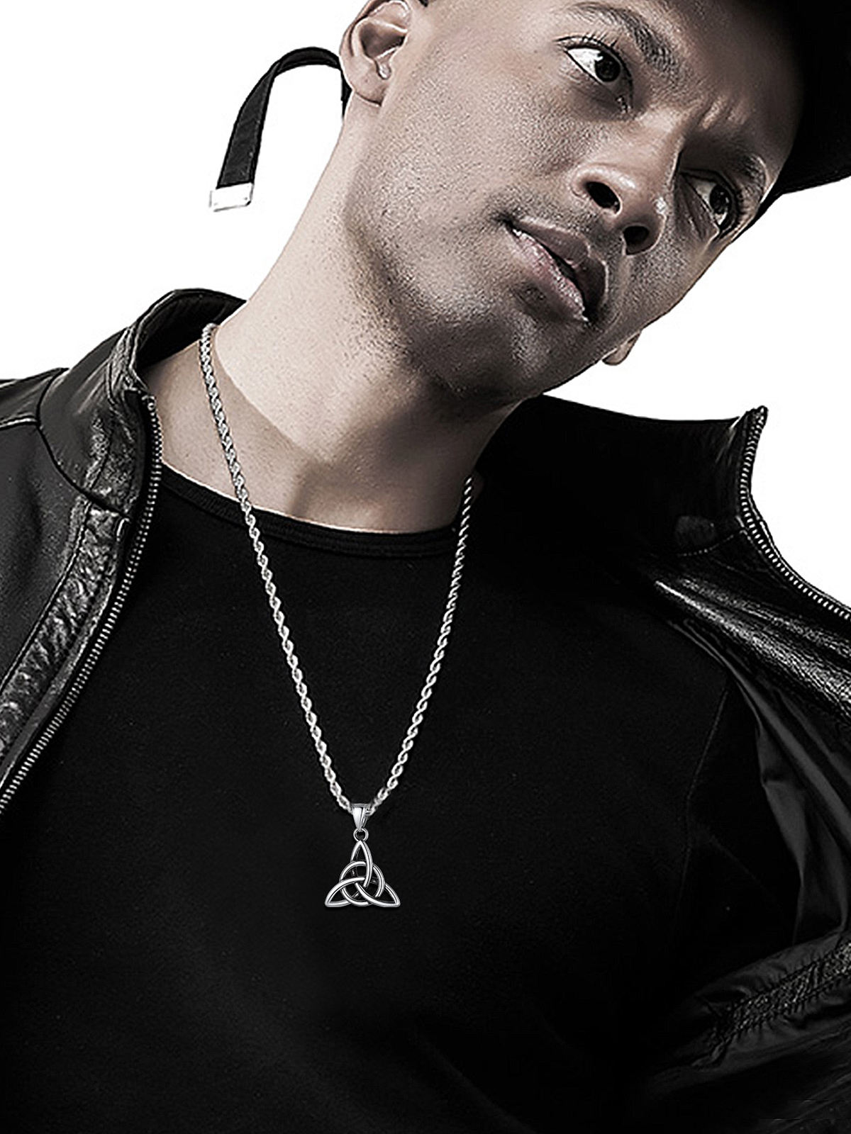 Celtic Knot Pendant Triquetra Necklace in Stainless