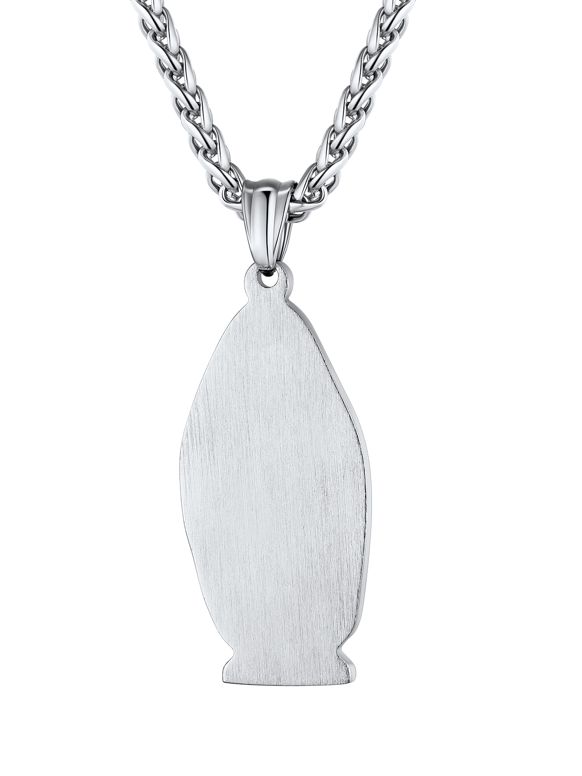 Virgin Mary Pendant Lady of Guadalupe Necklace in Stainless